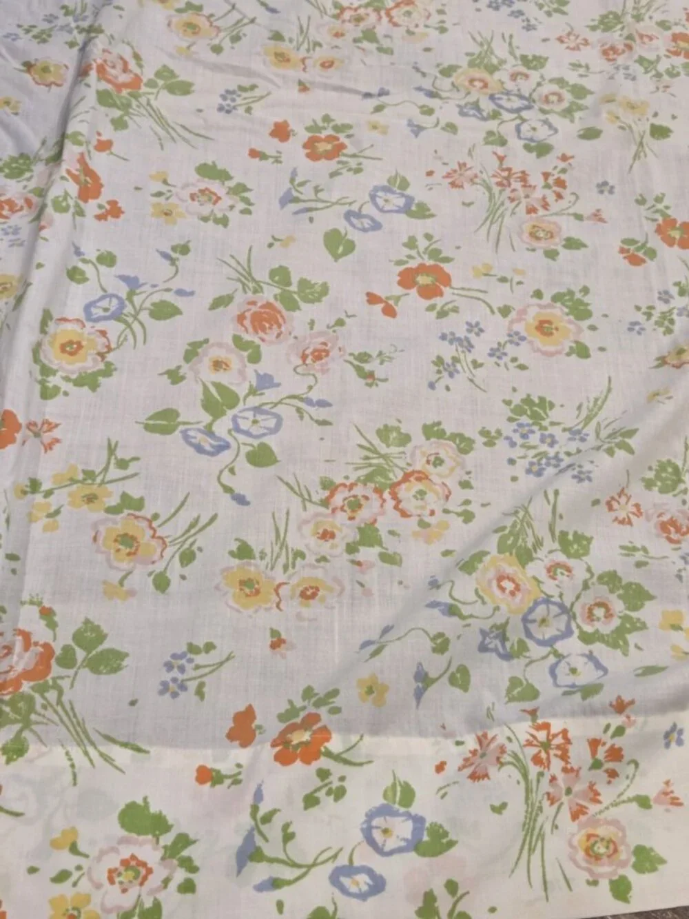 Vtg Springmaid Wondercale Twin Flat Sheets Set of 4 + Pillowcase Floral